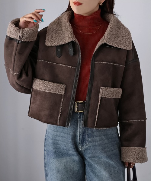 Riberry（リベリー） ムートンコート ボアコート ショート丈ムートン  