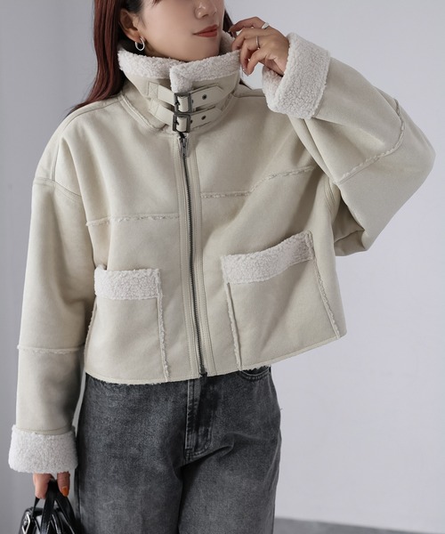 Riberry（リベリー） ムートンコート ボアコート ショート丈ムートン