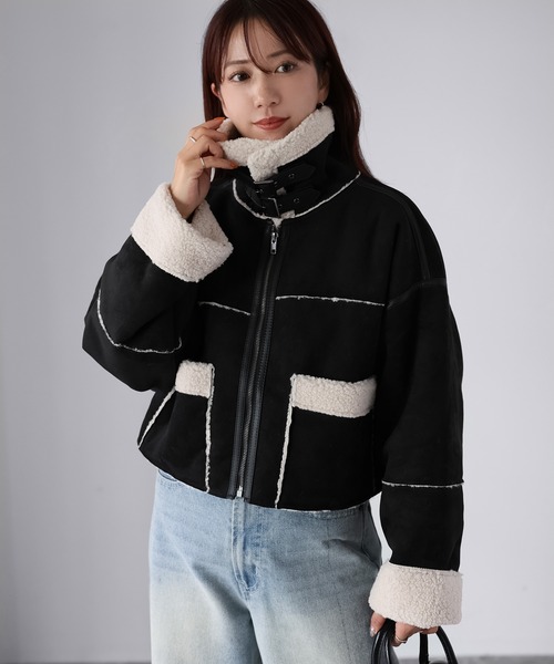 Riberry（リベリー） ムートンコート ボアコート ショート丈ムートン