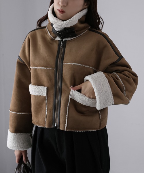 Riberry（リベリー） ムートンコート ボアコート ショート丈ムートン  