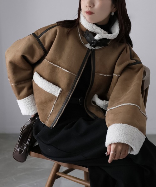 Riberry（リベリー） ムートンコート ボアコート ショート丈ムートン