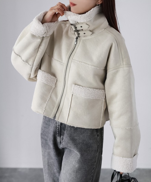 Riberry（リベリー） ムートンコート ボアコート ショート丈ムートン