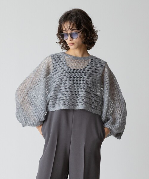 ニット セーター ドライモヘヤメッシュプルオーバー レディース allureville ニット セーター ドライモヘヤメッシュプルオーバー