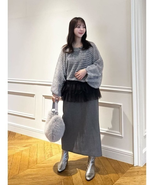 ニット セーター ドライモヘヤメッシュプルオーバー レディース allureville ニット セーター ドライモヘヤメッシュプルオーバー
