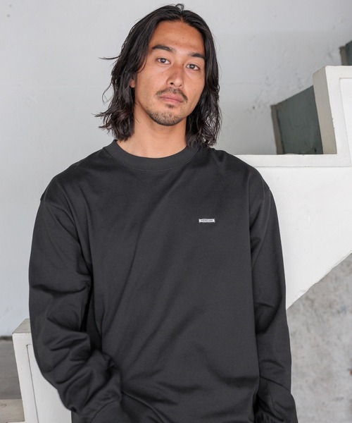 HEREIAM tシャツ 速乾 「HEREIAM MEN」吸水速乾/ワッペンロゴロング