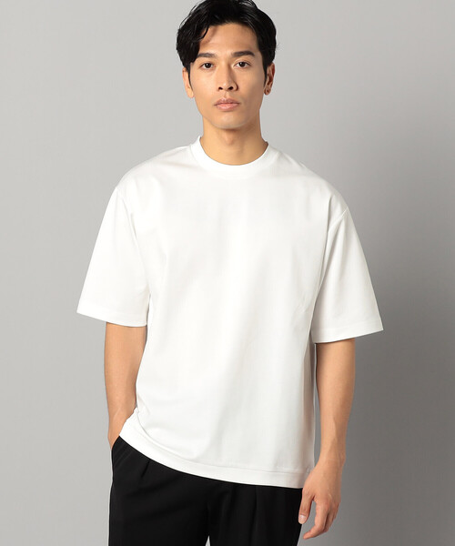 COMME CA MEN（コムサメン） tシャツ シルケットポンチ フライスリブT