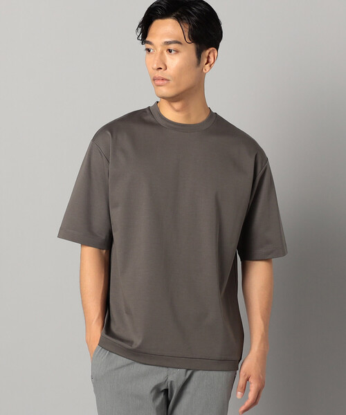 COMME CA MEN（コムサメン） tシャツ シルケットポンチ フライスリブT