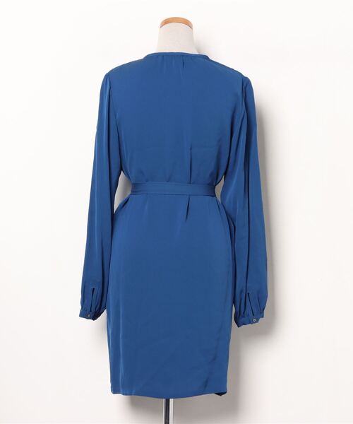 DIANE von FURSTENBERG」 長袖ワンピース 2 ブルー レディース 