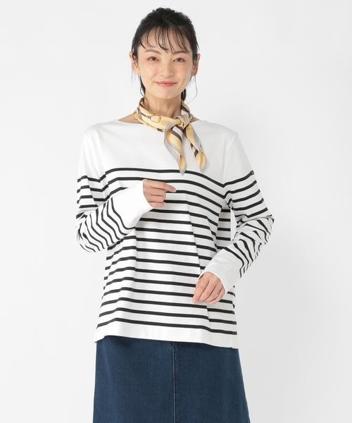 「ウタオ」Le Minor パネルボーダープルオーバー レディース
