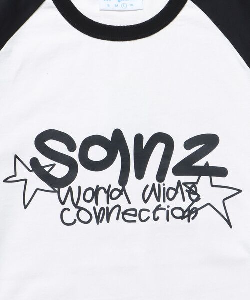 SEQUENZE tシャツ 「sqnz（エスキュンズ）」sqnz logo raglan L