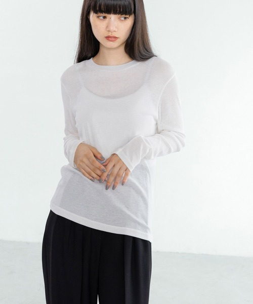 tシャツ シアーテレコＴ／ロングスリーブ　 242273 レディース tシャツ シアーテレコT／ロングスリーブ 242273 レディース
