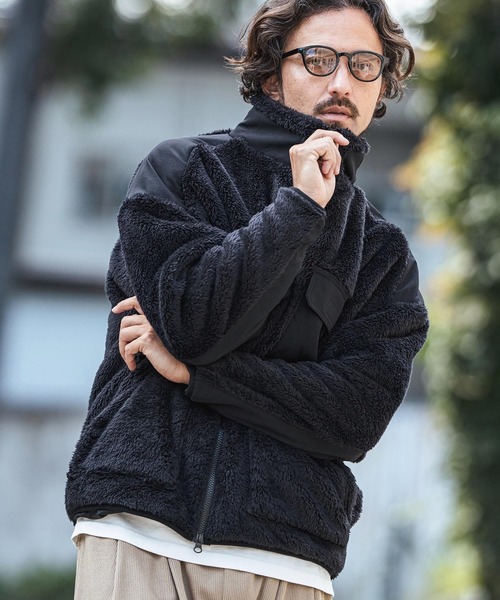 もこブルゾン CAMBIO（カンビオ） ブルゾン アウター mj10424-Short Micro Fur Nylon