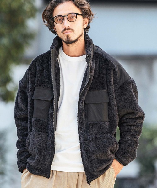 CAMBIO（カンビオ） ブルゾン アウター mj10424-Short Micro Fur Nylon