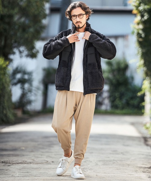 GOLDEN  ジャケット　ジョンブル　ギャルソン　トゥモローランド CAMBIO（カンビオ） ブルゾン アウター mj10424-Short Micro Fur Nylon