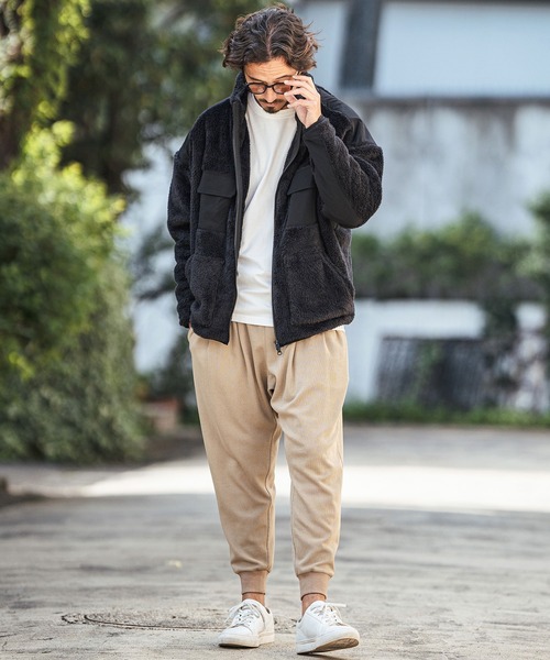 CAMBIO（カンビオ） ブルゾン アウター mj10424-Short Micro Fur Nylon