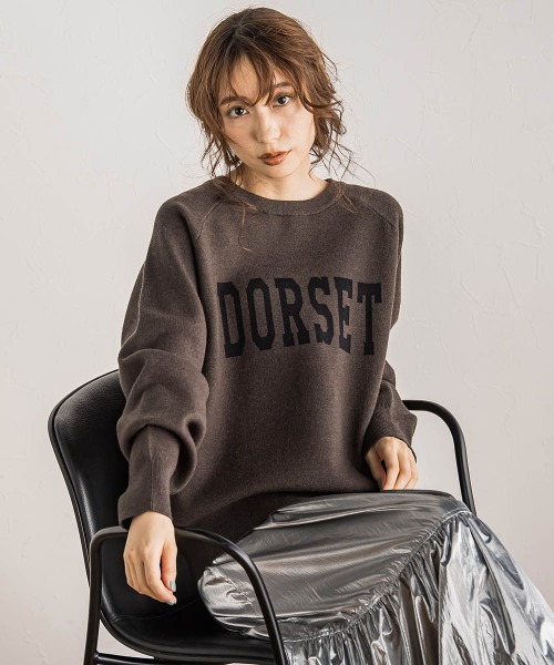 ニット セーター ロゴジャガードニット「手洗い可能」 レディース