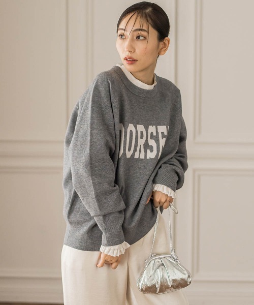 【美品】ロートレアモン　秋冬　お洒落なニット　セーター セール】 【WEB限定】スパンコールミックスニット≪手洗い可能
