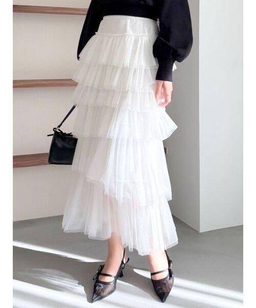 dazzlin（ダズリン） スカート ティアードチュールスカート : ZOZOTOWN