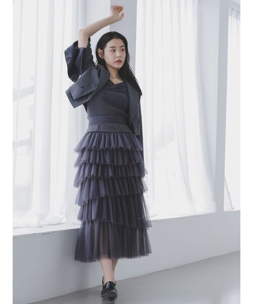 dazzlin スカート ティアードチュールスカート : ZOZOTOWN Yahoo