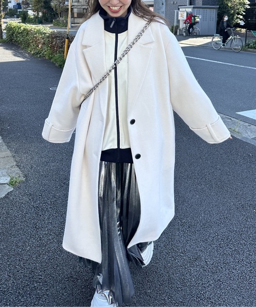 JEANASIS（ジーナシス） チェスターコート FREE ホワイト レディース