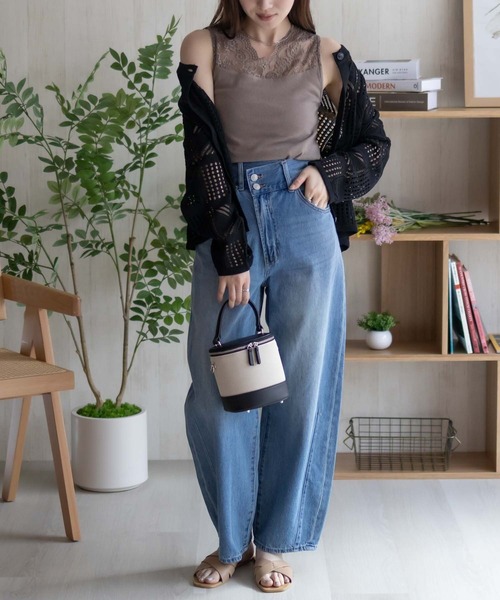★新品・未使用★ebure タンクトップ ネイビー カットソー ノースリーブ ebure｜エブールのキャミソール・タンクトップ（カットソー・Tシャツ