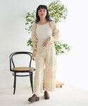 カーディガン 夏 インド パッチワークレースボ...の詳細画像3
