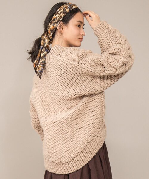 「Audrey and John Wad」 ニットカーディガン FREE ホワイト レディース_画像3