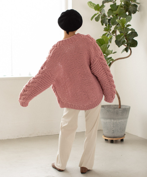 「Audrey and John Wad」 ニットカーディガン FREE ホワイト レディース_画像8