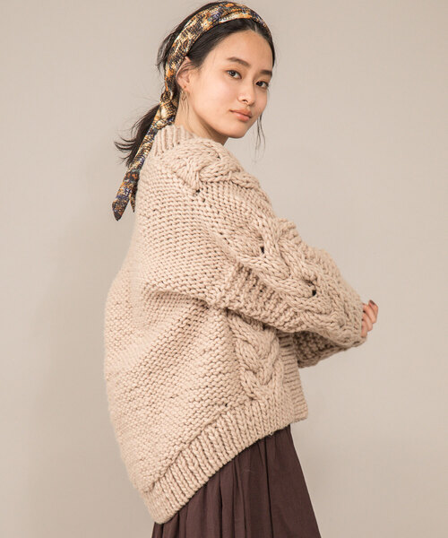 「Audrey and John Wad」 ニットカーディガン FREE ホワイト レディース_画像9