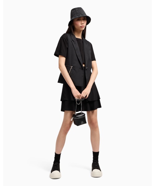 tシャツ 「A|X アルマーニ エクスチェンジ」スーパークロップド 半袖クルーネックTシャツ/SUPER CROPPED レディース ARMANI EXCHANGE tシャツ 「A|X アルマーニ エクスチェンジ