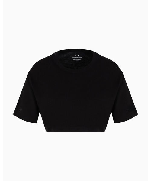 tシャツ 「A|X アルマーニ エクスチェンジ」スーパークロップド 半袖クルーネックTシャツ/SUPER CROPPED レディース セール】【A|X アルマーニ エクスチェンジ】スーパークロップド