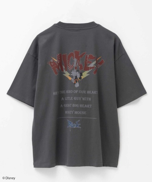 Disney（ディズニー） tシャツ ミッキーロックプリントTシャツ メンズ