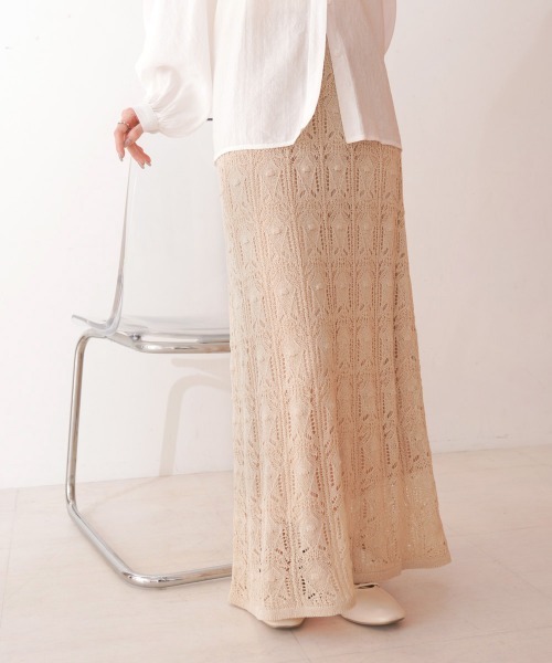 BAB（バブ） ロング スカート クロシェ編みスカート : ZOZOTOWN Yahoo