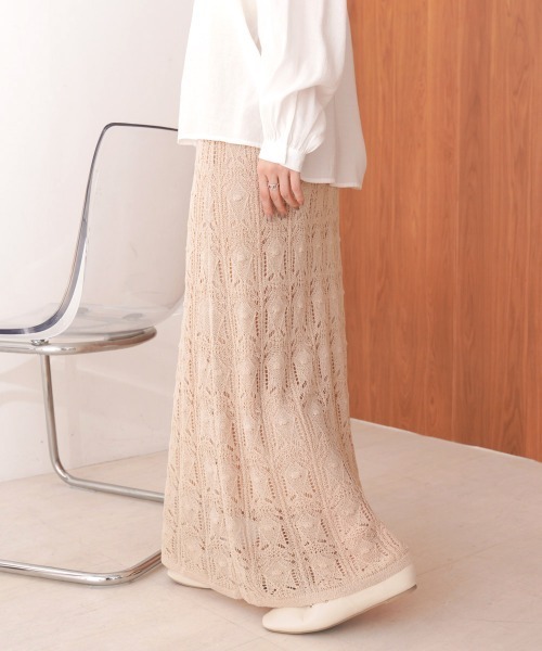 BAB（バブ） ロング スカート クロシェ編みスカート : ZOZOTOWN Yahoo