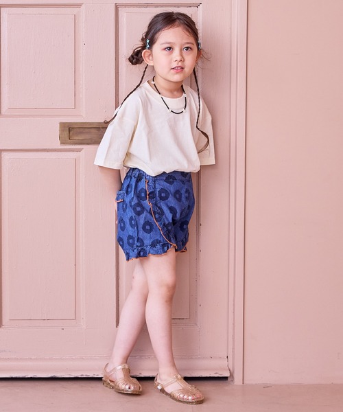 MARKEY'S パンツ はなはなデニムフリルキュロットパンツ キッズ