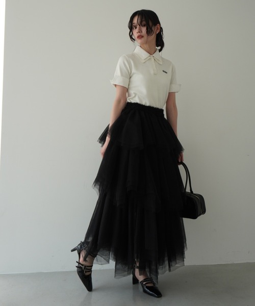 eimy istoire チュールスカート eimy istoire スカート ボリュームチュールスカート : ZOZOTOWN
