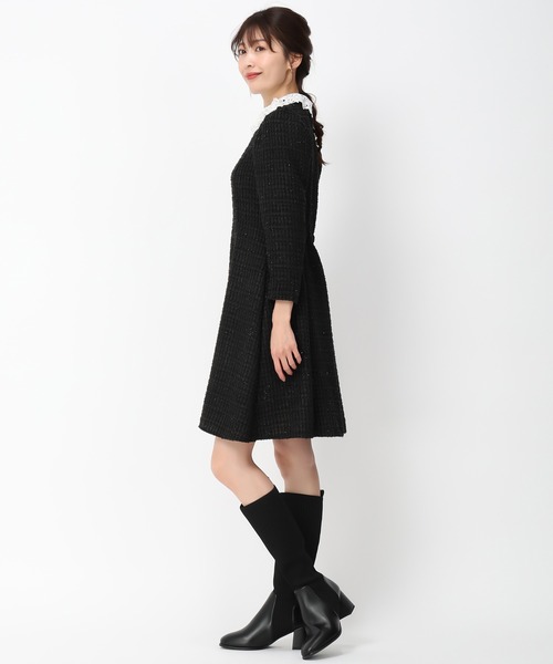 「MISCH MASCH」 7分袖ワンピース S ライトグレー レディース_画像7