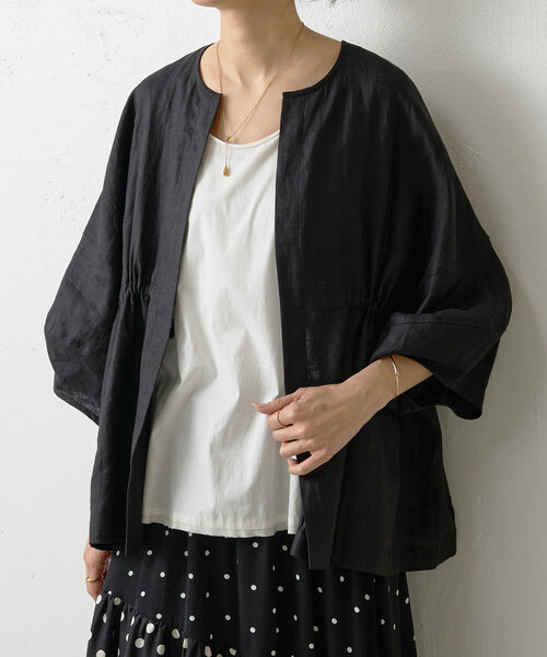 【超ポイント祭?期間限定】 BEARDSLEY ブルゾン アウター リネン羽織 レディース : ZOZOTOWN ジャケット・アウター