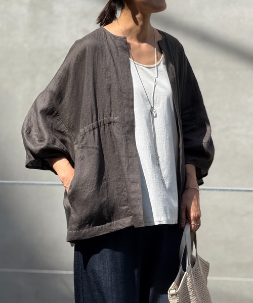 BEARDSLEY ブルゾン アウター リネン羽織 レディース : ZOZOTOWN