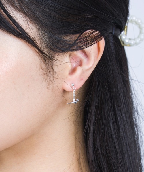 Harpo（アルポ） ピアス 「HARPO」シルバーロングピアス バード 小鳥