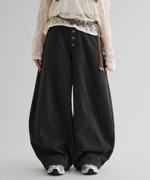 ジーンズ 「EPNK」Button fly wide denim pants / ボタンフライワイド