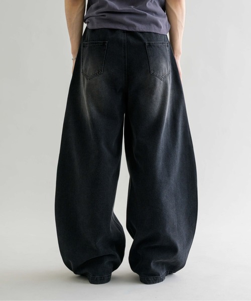 【epnok】 ボタンフライワイドデニムパンツ Lサイズ【現在完売品】 epnok ジーンズ 「EPNK」Button fly wide denim pants / ボタン