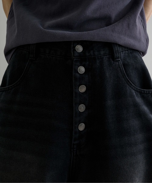 epnok ジーンズ 「EPNK」Button fly wide denim pants / ボタン
