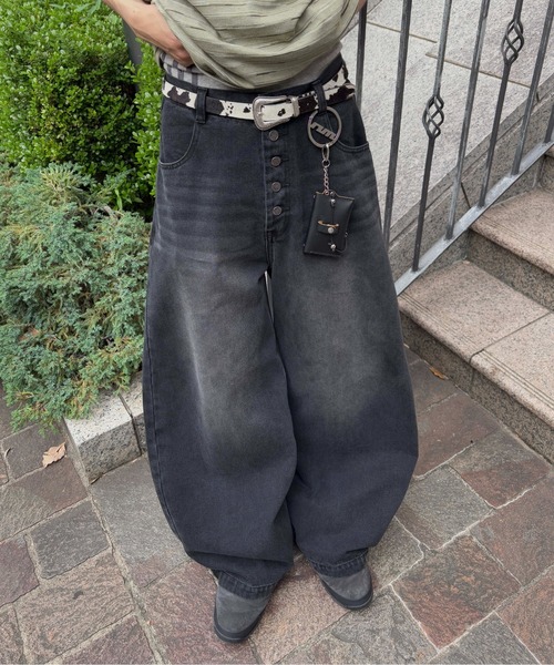 【EPNK】Button fly wide denim pants epnok ジーンズ 「EPNK」Button fly wide denim pants / ボタン