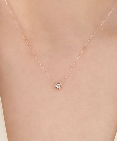 4℃ ネックレス K10ピンクゴールド 一粒 レディース : ZOZOTOWN