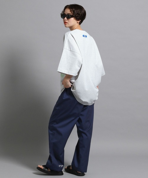 グラスハート　Tシャツ（グレー）＆メッセージカード KIRSH X SUNONEBIRD ビックオーバーサイズグラフィックTシャツ