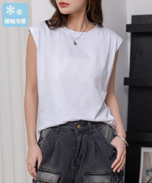 DAY CLOSET tシャツ レディース 接触冷感でひんやり。フレンチスリーブ