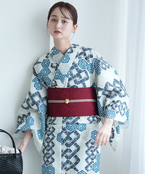 美品　浴衣　竺仙　ろうけつ染め　ローケツ染め 楽天市場】【utatane 高級変わり織 浴衣3点セット ローケツ染め