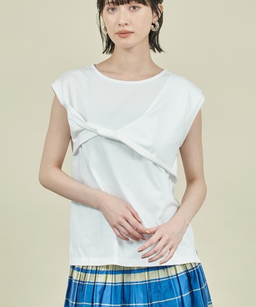 Settimissimo（セッティミッシモ） tシャツ フロント ツイストデザイン