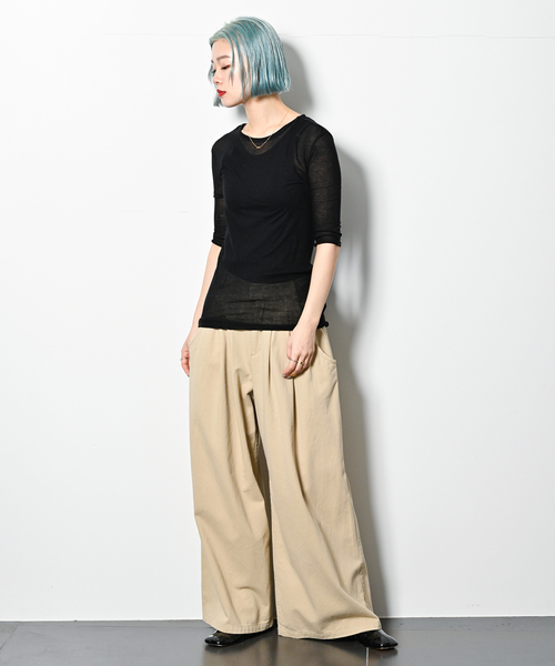 CITYSHOP 「CITYSHOP」 7分袖カットソー FREE ブラック